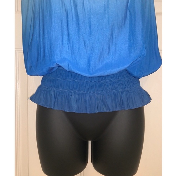 Ramy Brook Blue Ombre Lauren Sleeveless Blouse - Picture 9 of 15